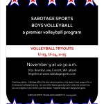 Sabotage Sports Tryout Flyer